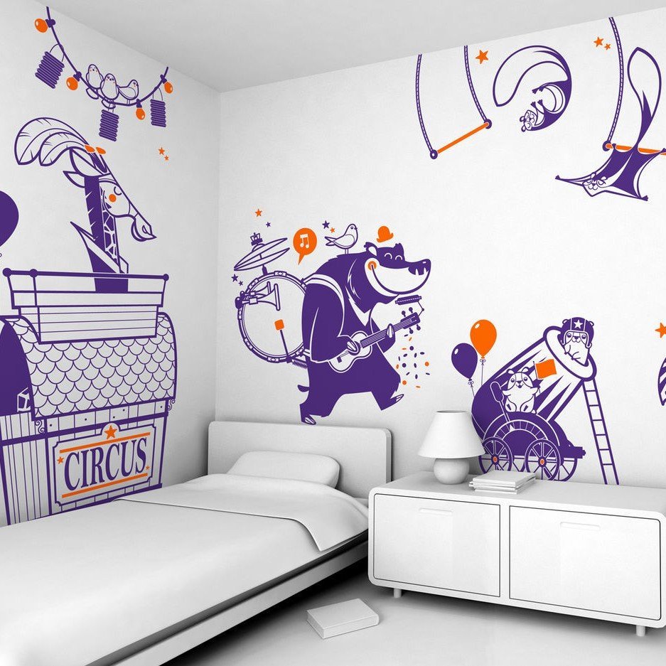 Современная роспись стен для детей