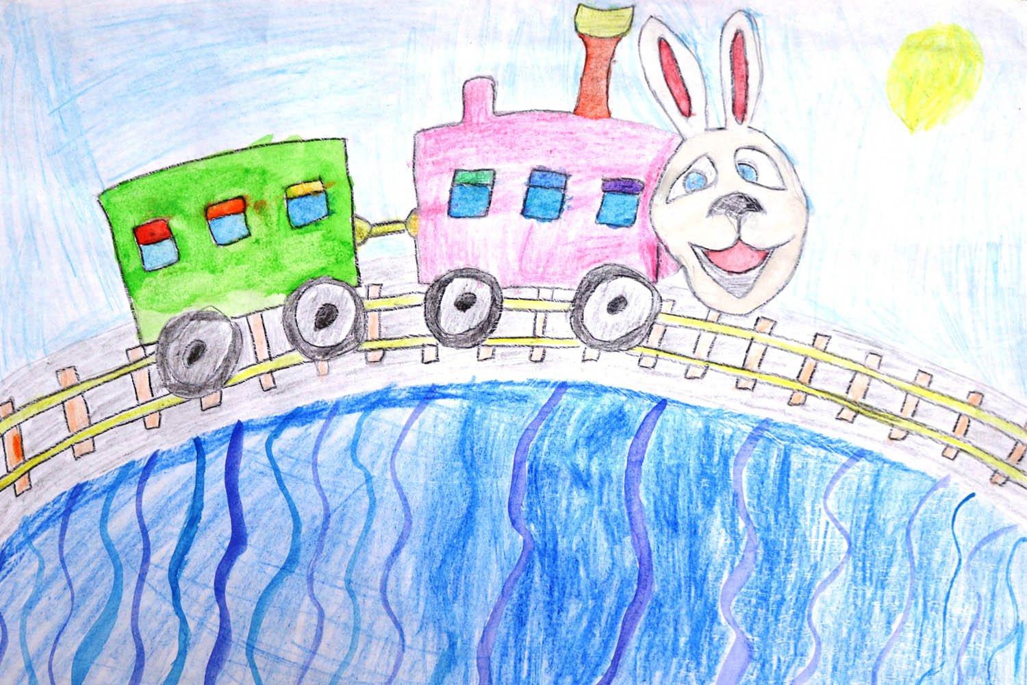 Рисуем детскую железную дорогу
