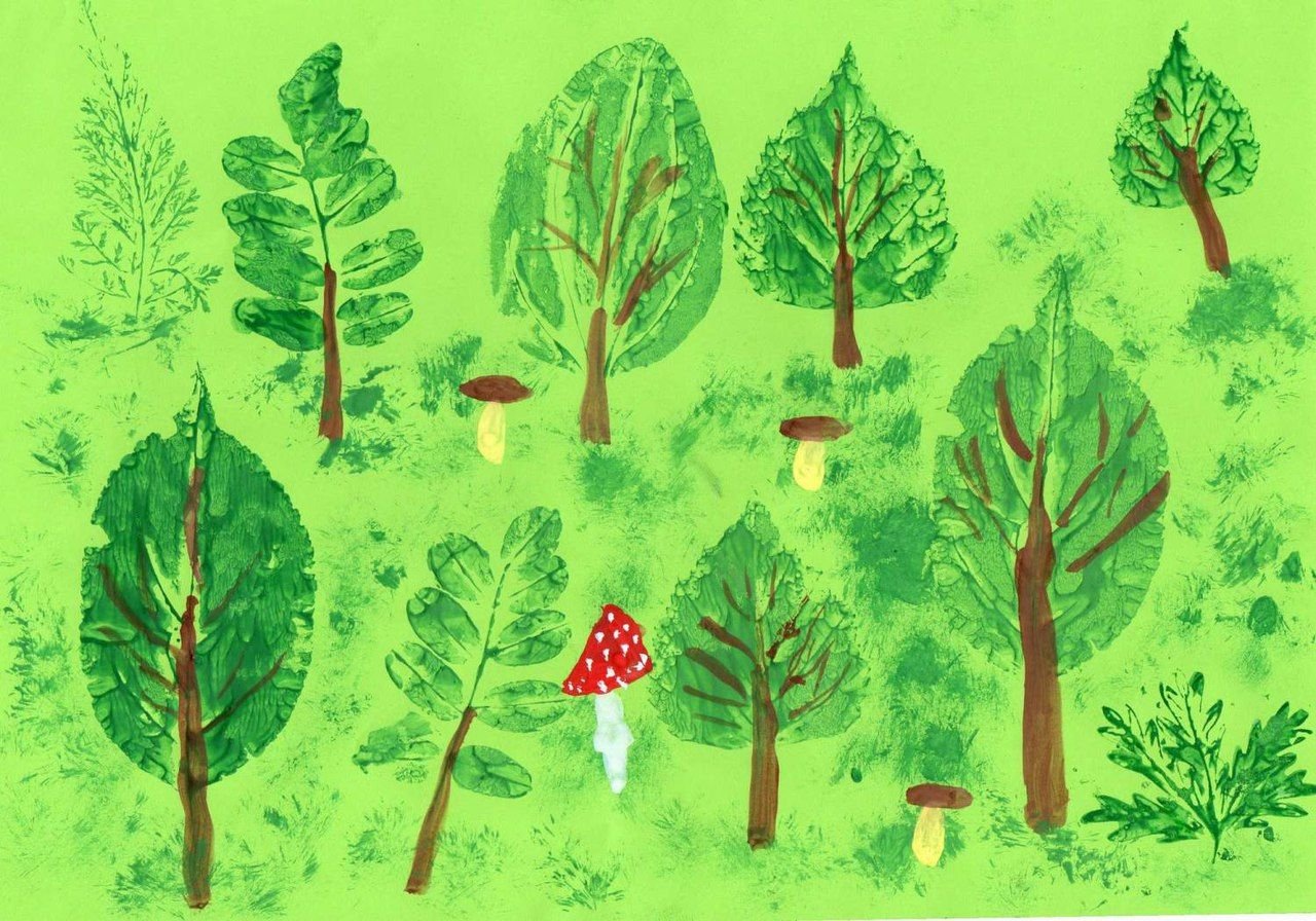 Лесные деревья для детей