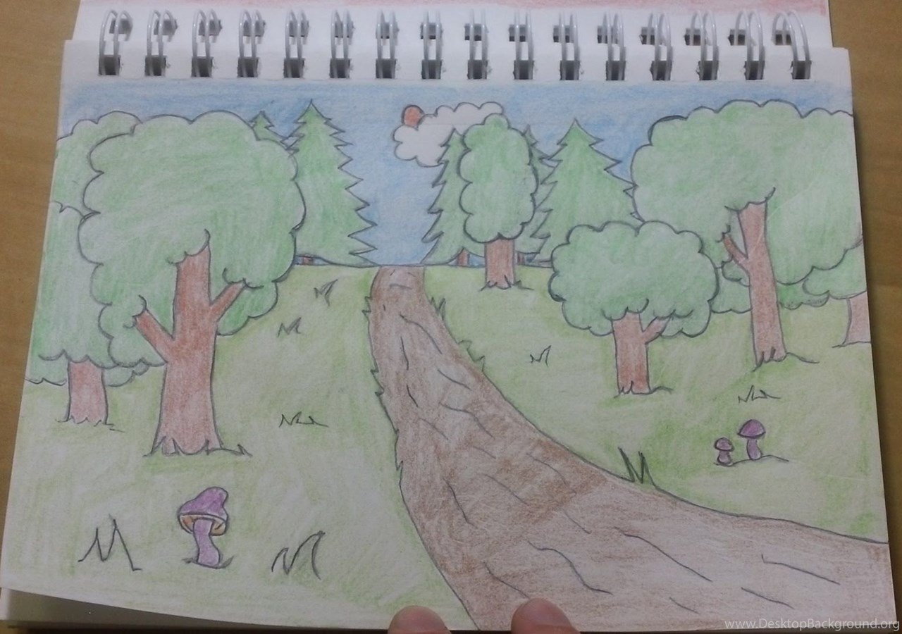 Нарисовать лес легко