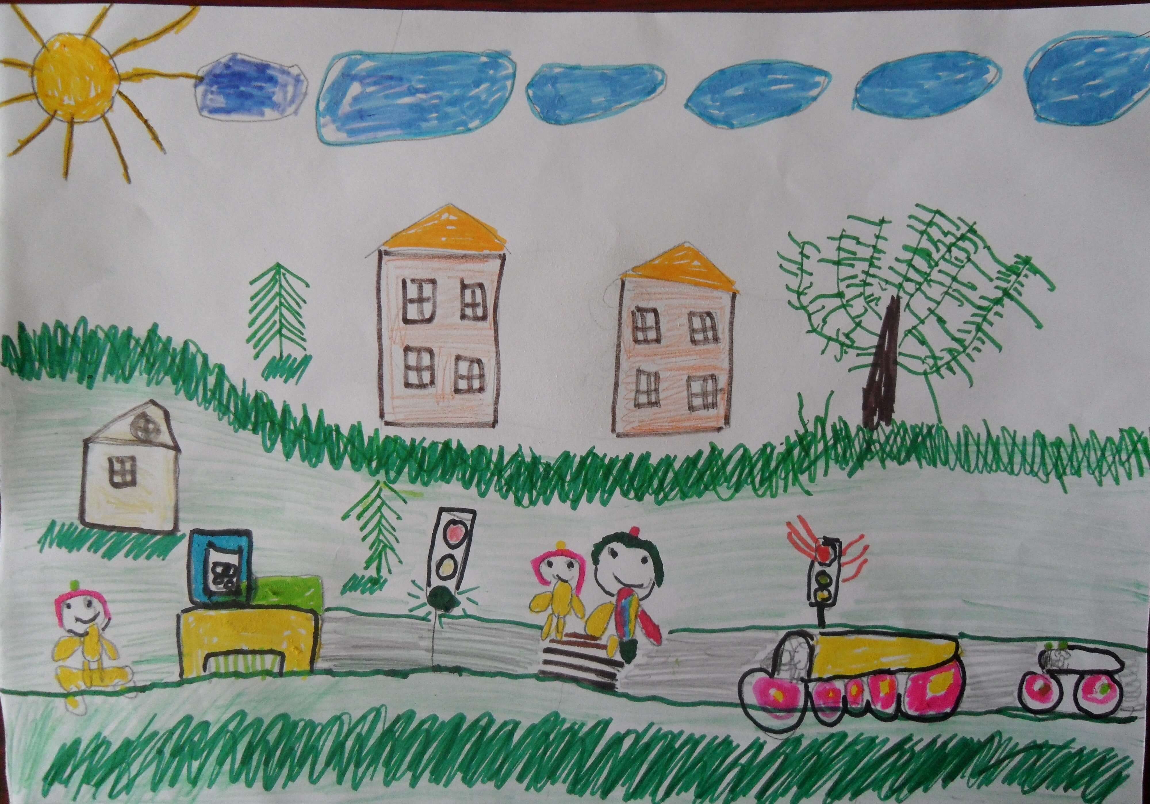 Рисование на тему детский сад