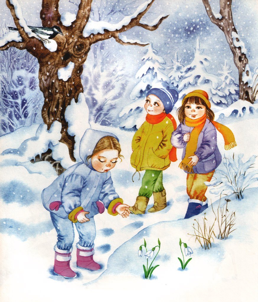 Про зиму для детей детского сада картинки