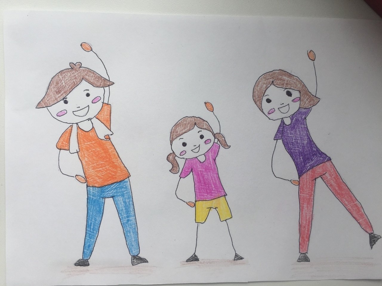 Детские рисунки на тему спортивная семья