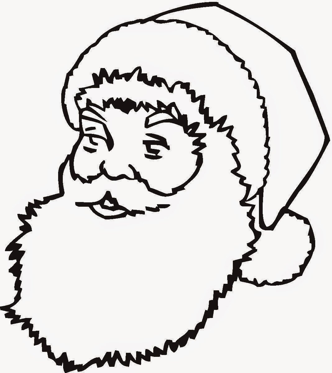 Лицо Деда Мороза для печати