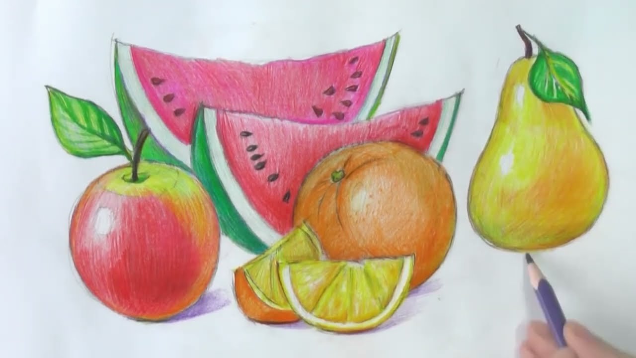 Рисунки цветными карандашами 1 класс изо
