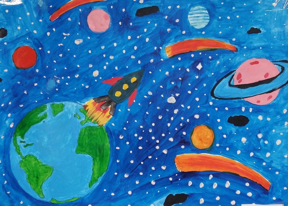 Рисунок про космос в детский сад. Рисунок на тему космос. Рисование для детей космос. Космос глазами детей. Детские рисунки на тему космос.
