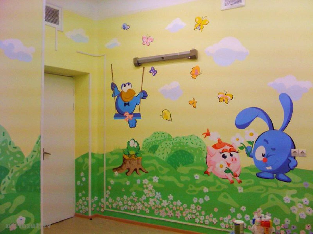 Роспись стен в детских садах