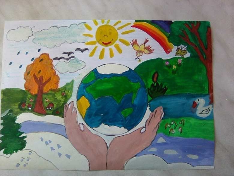Земля наш дом рисунки в школу