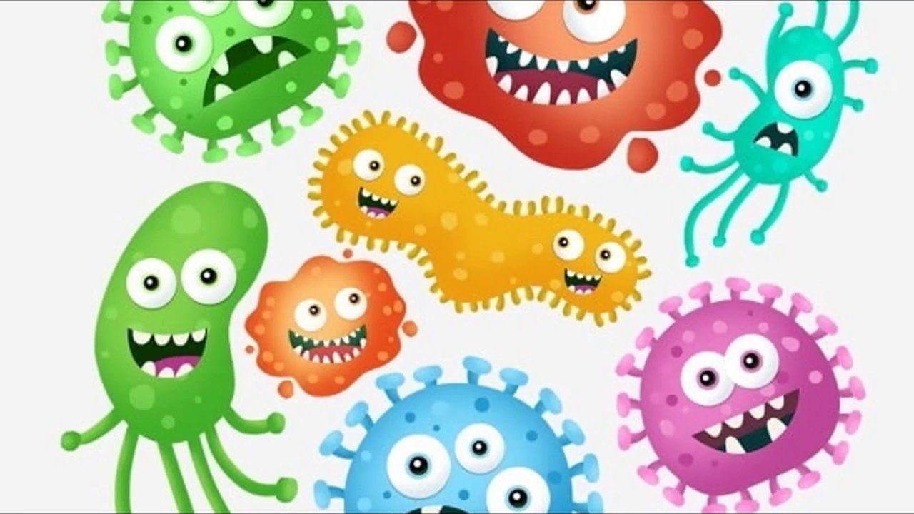 Микробы мультяшные