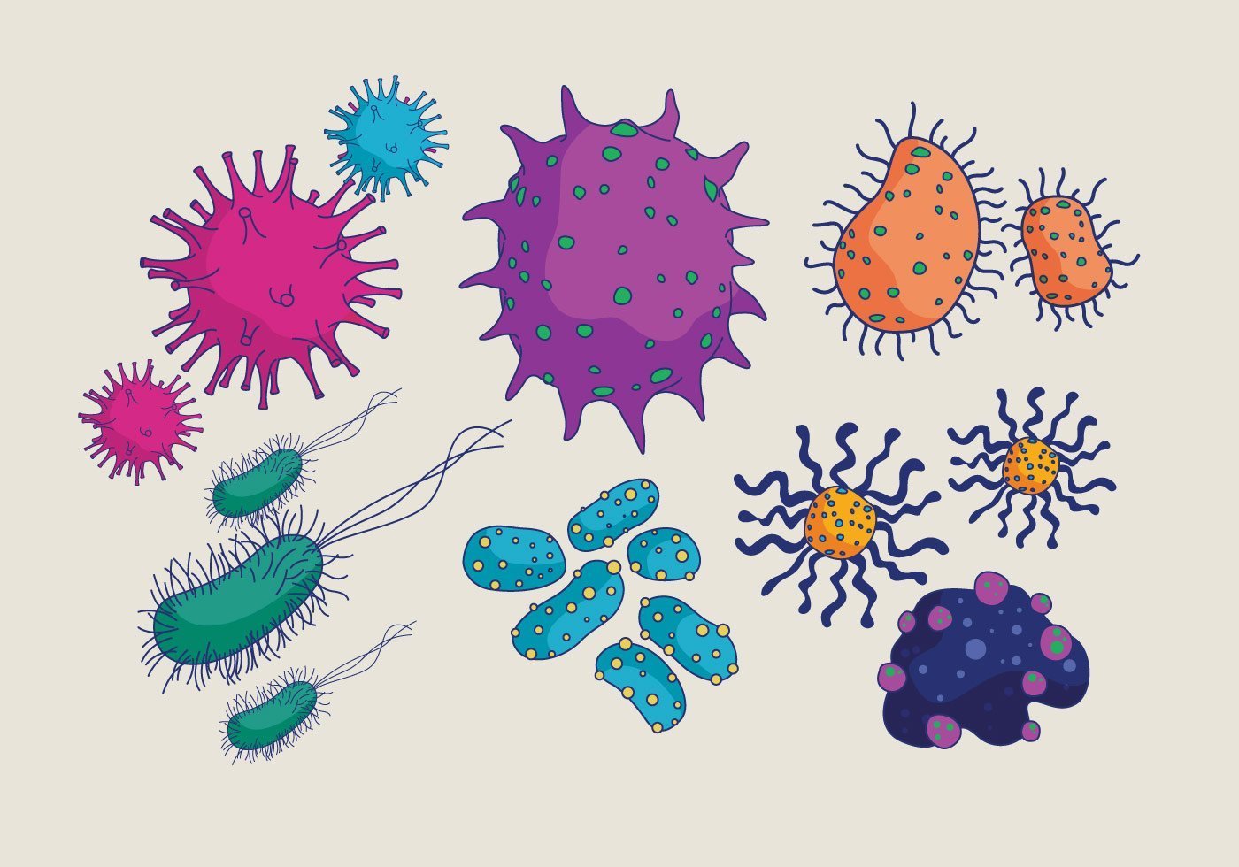 Микробы вирусы бактерии для детей