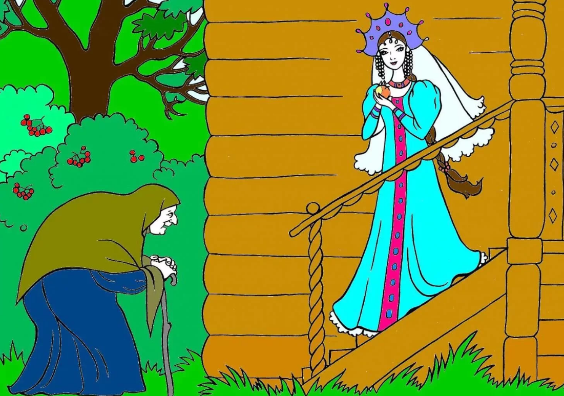 Иллюстрация о мертвой царевне и семи богатырях
