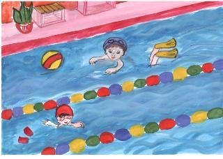 Рисунок на тему плавание