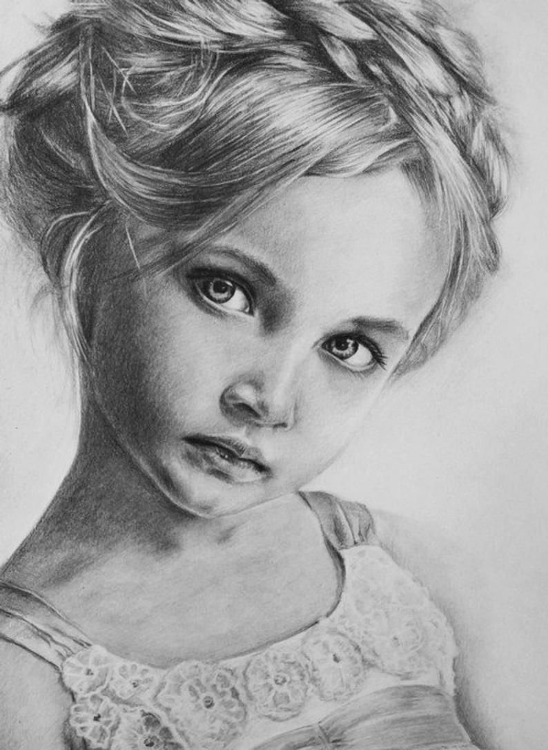 Нарисуй красивого ребенка. Портрет ребенка карандашом. Графический портрет девочки. Фотопортрет рисунок. Портрет ребёнка КОРАНДАШОМ.