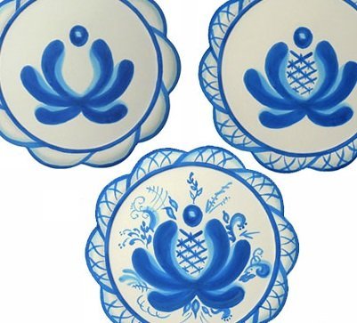 Гжель роспись тарелки