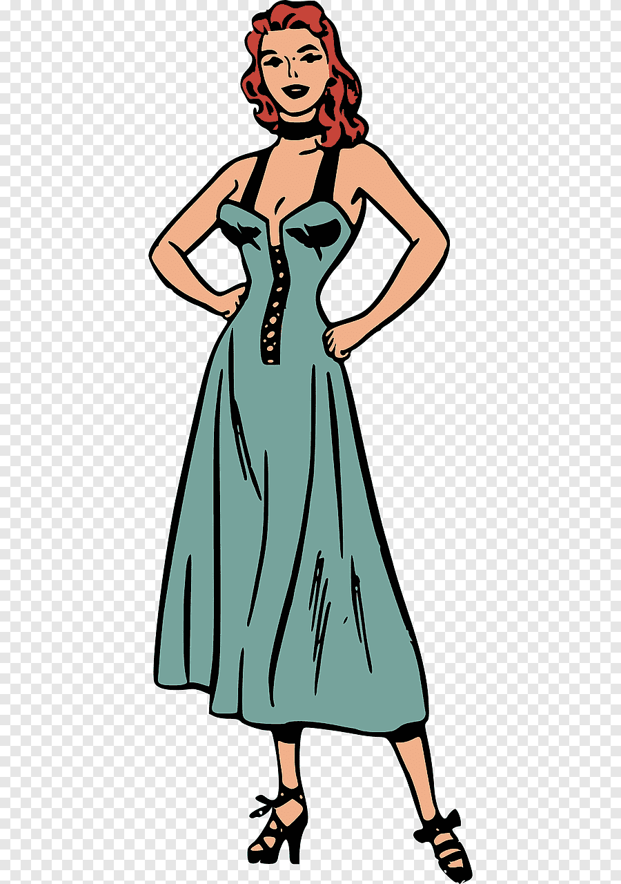 Женщина в платье мульт