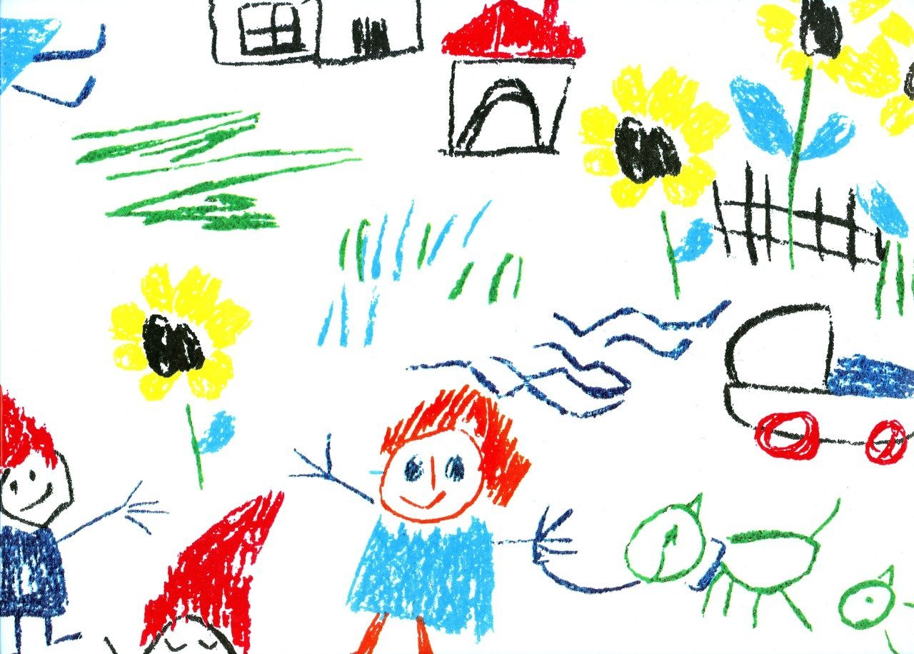 Дети в садике рисунок