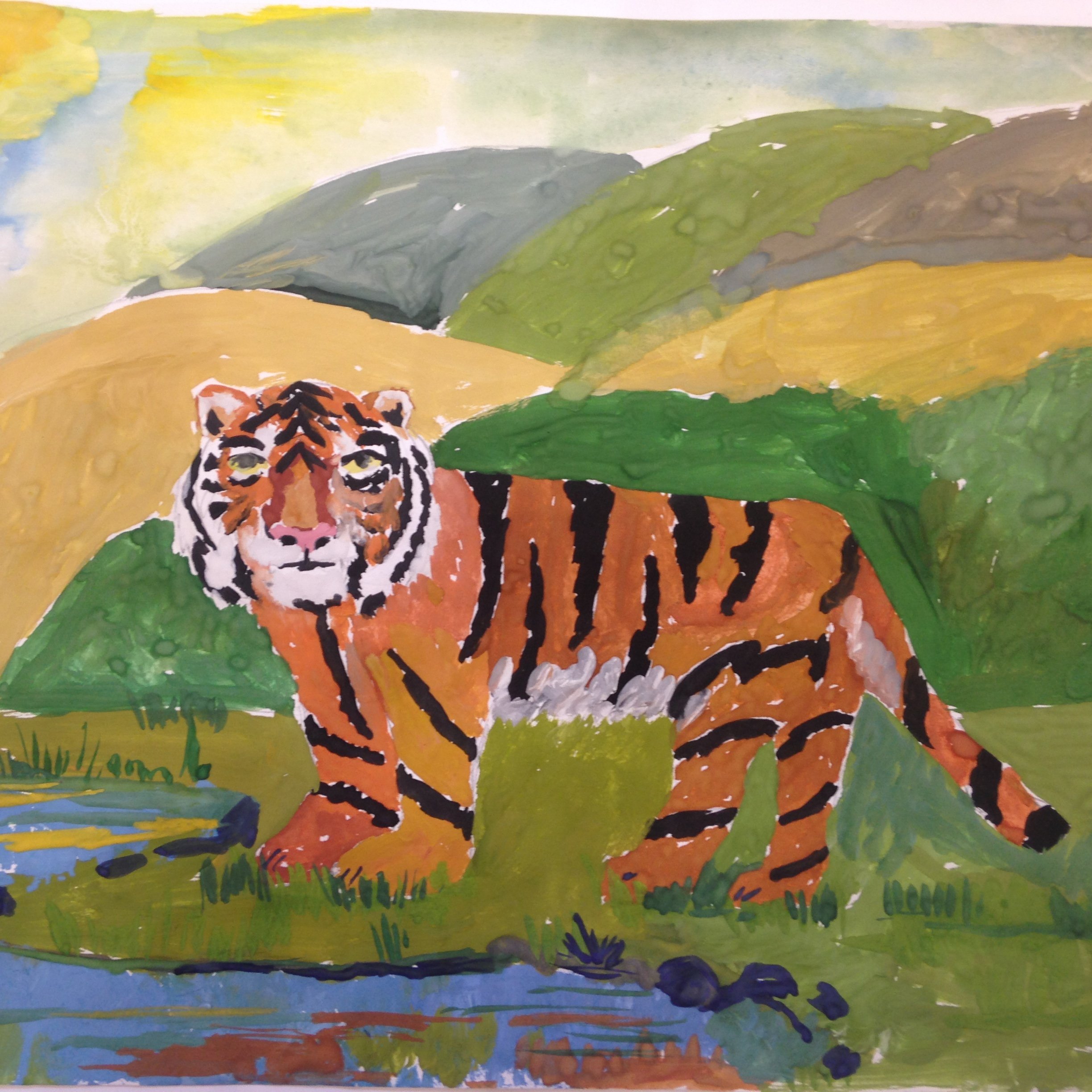 Рисовать Амурского тигра