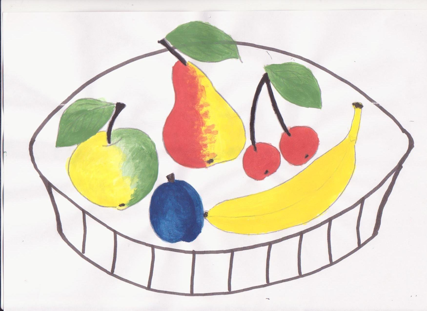 Рисование фруктов в детском саду