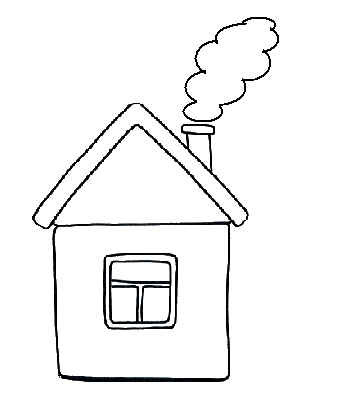 Дом с трубой раскраска