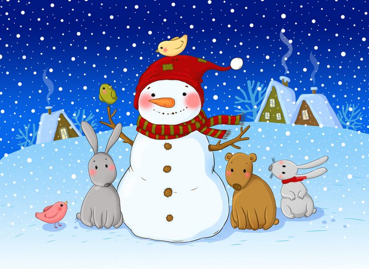 Детские новогодние рисунки. Рисунки на новый год. Новогодняя открытка рисунок. Открытка "Снеговик".