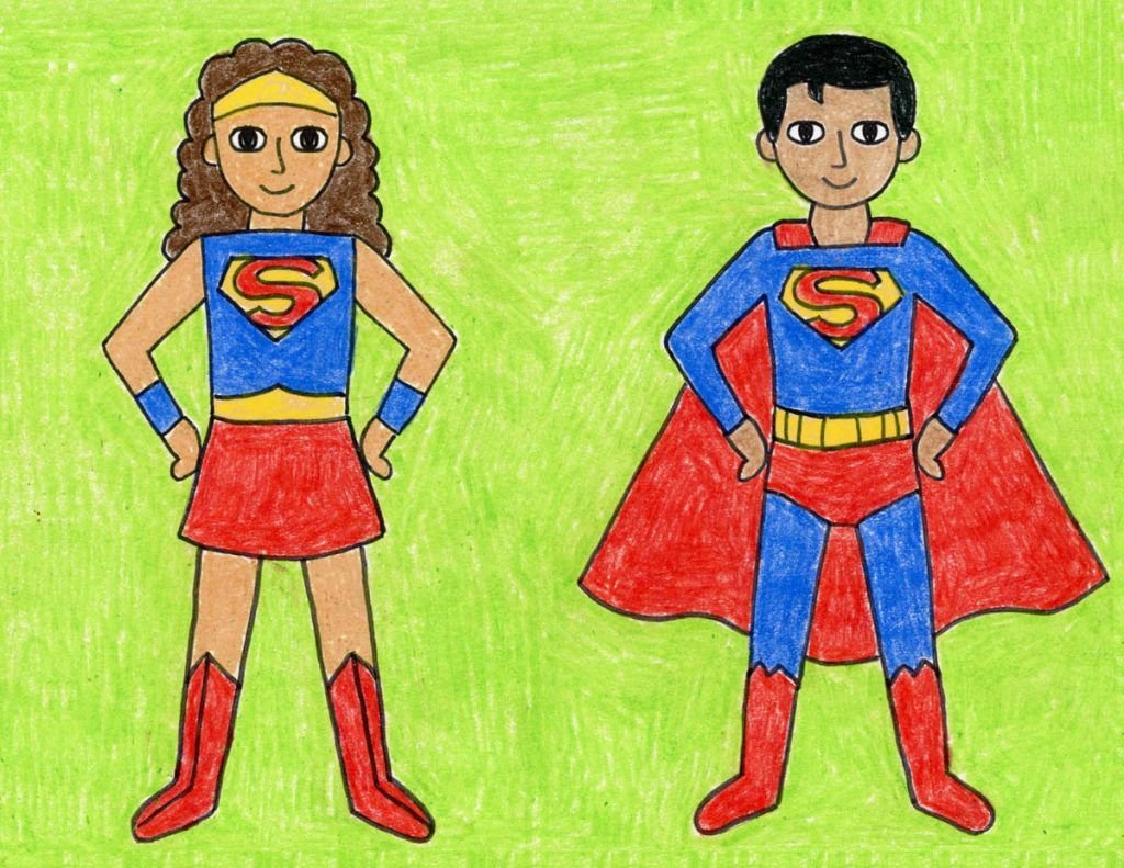 Рисунок супергероя для детей