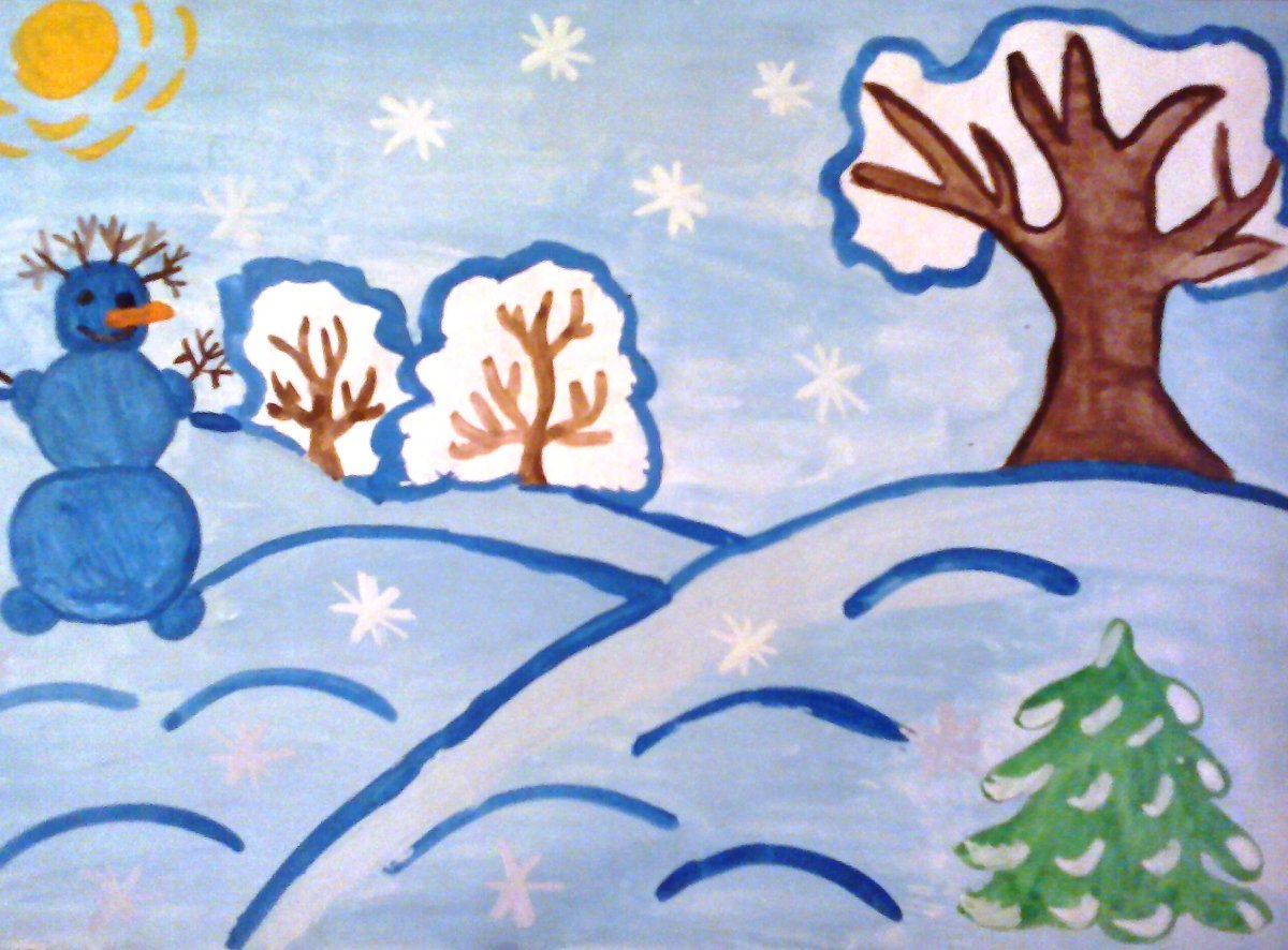 Рисунки на тему «Пришла зима»