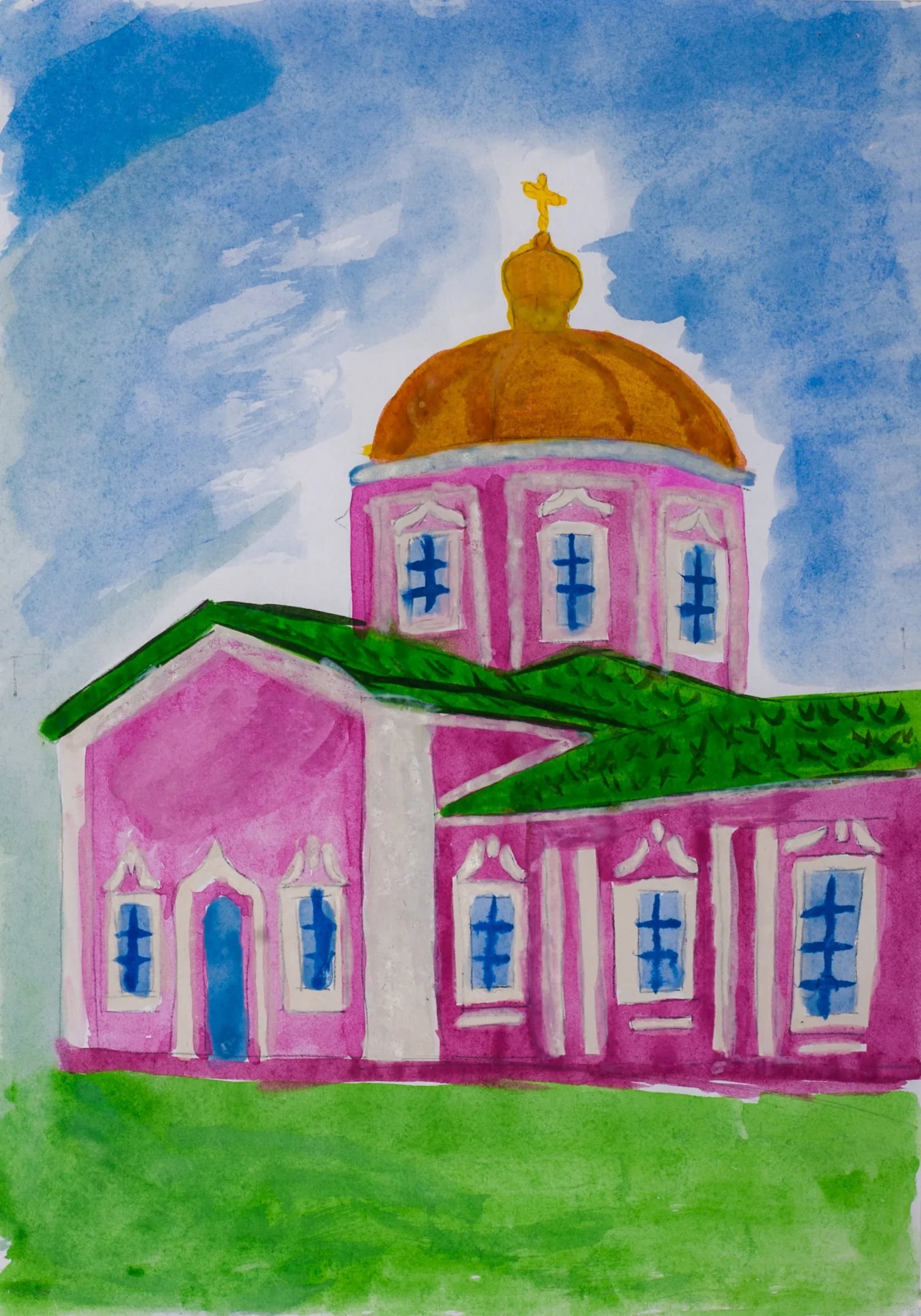 Рисунок Знаменского собора в Курске