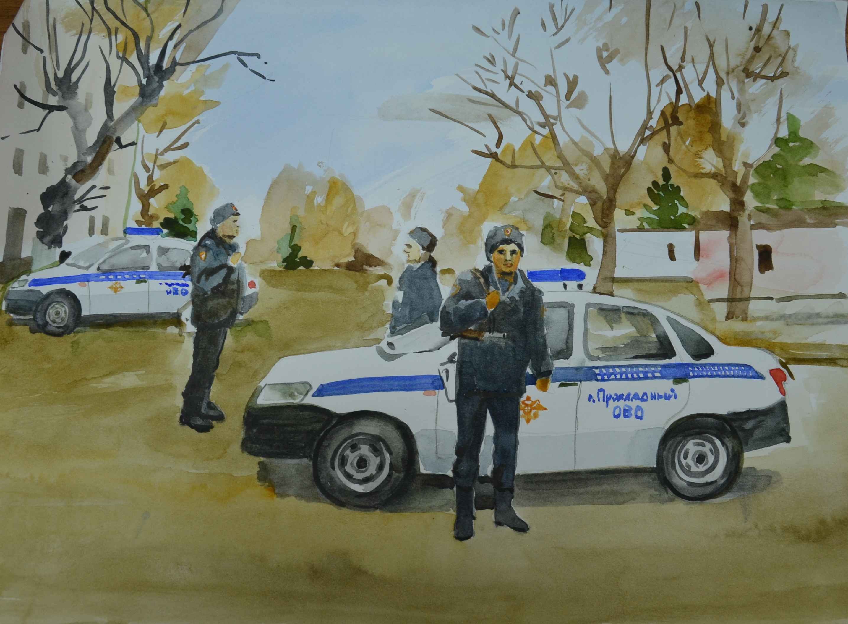 Нарисовать полицейского