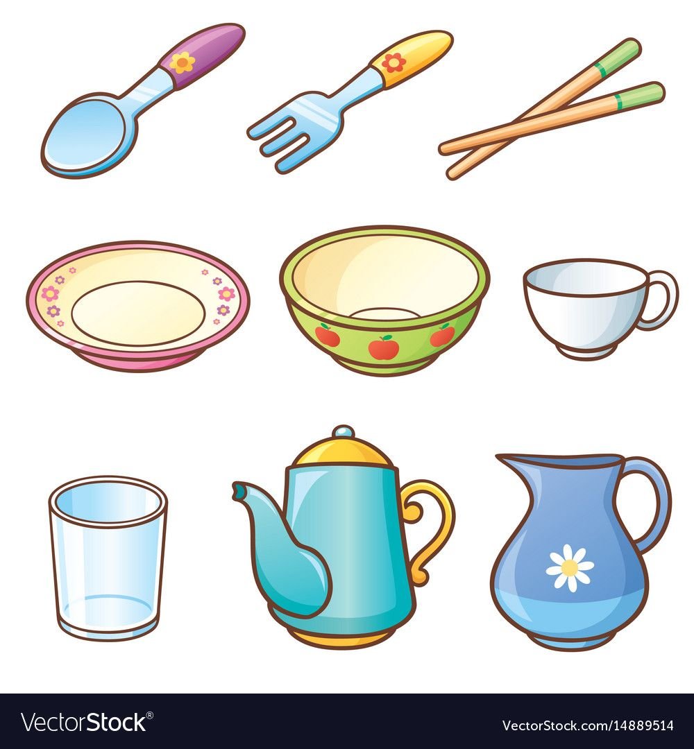 Посуда для рисования детям