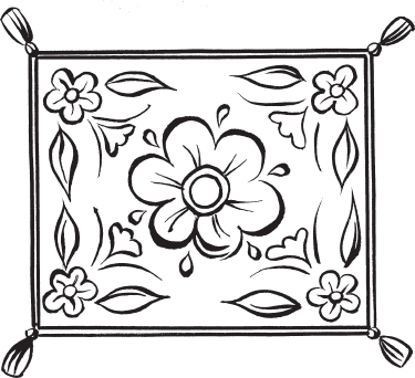 Рисование платок для мамы