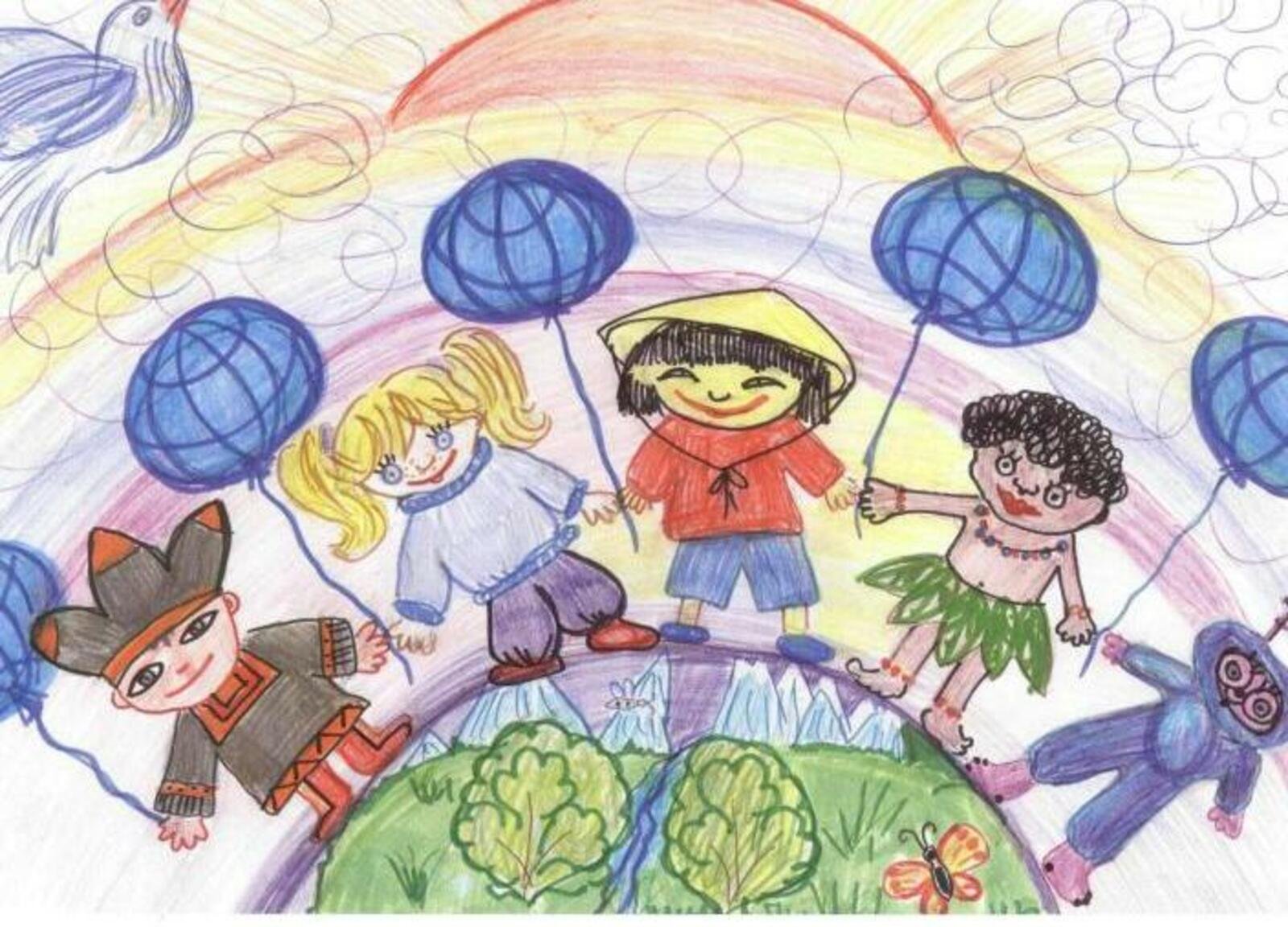 Детские рисунки на тему день защиты детей