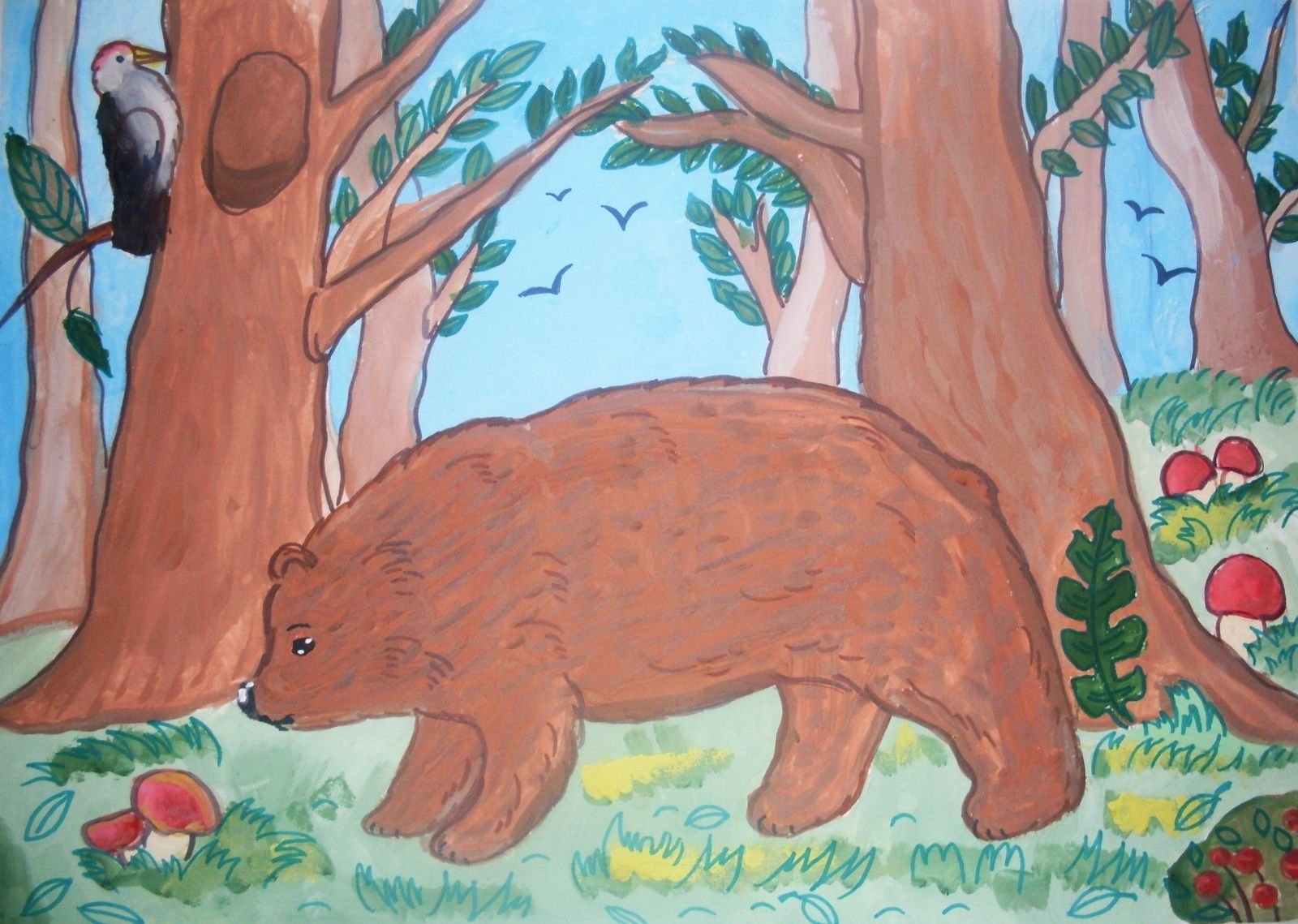Рисование на тему животные леса