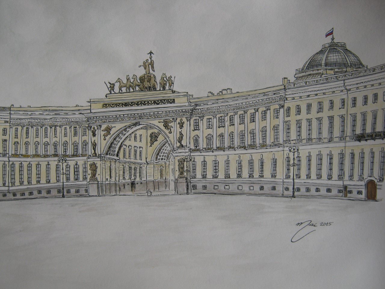 Раскраска Эрмитаж Дворцовая площадь