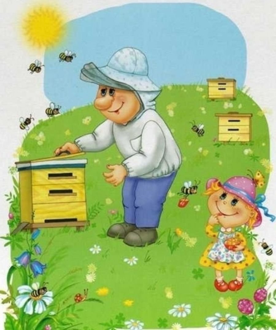 Иллюстрации профессии для детей пчеловод