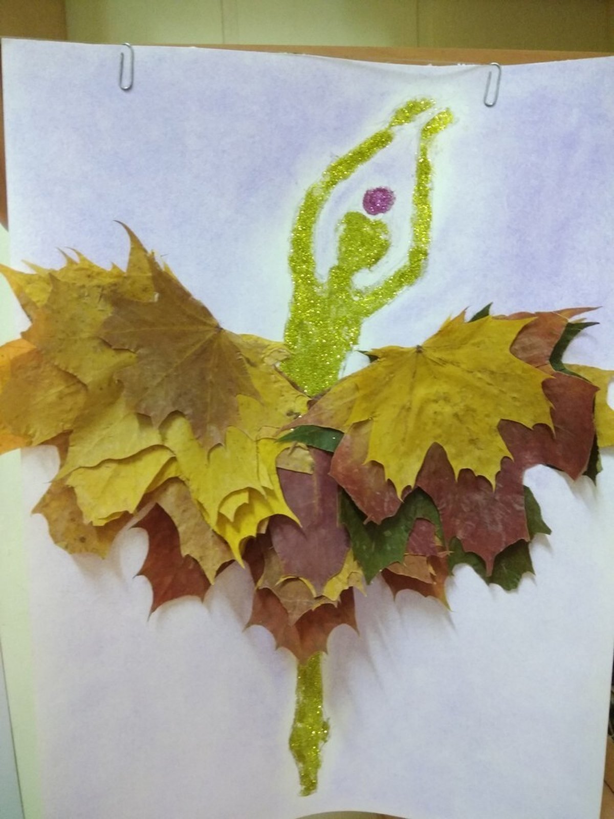 Осенний Калейдоскоп аппликация из листьев