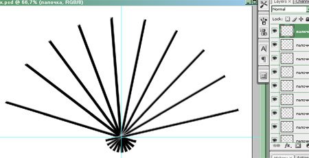 Как нарисовать веер карандашом поэтапно