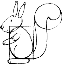 Рисование Белочка в средней группе