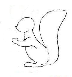 Белочка для детей рисование