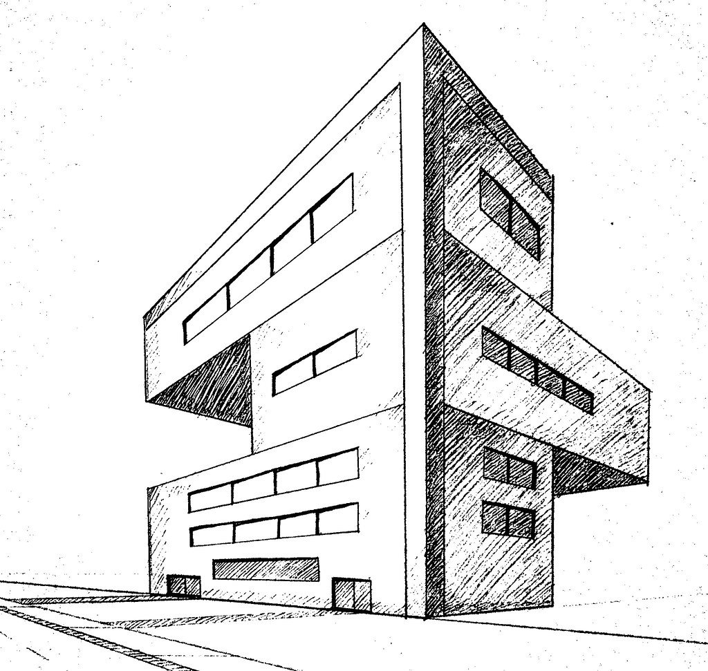 Архитектура здание рисунок карандашом - 97 фото
