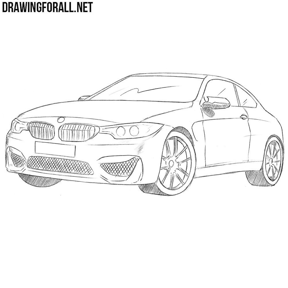 BMW m5 f90 рисунок карандашом