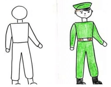 Рисование солдата в старшей группе