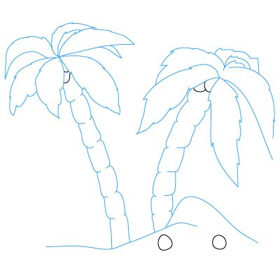 Пошаговое рисование пальмы
