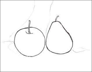 Рисование с натуры овощей и фруктов