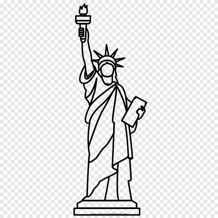 Статуя свободы Нью-Йорк раскраска