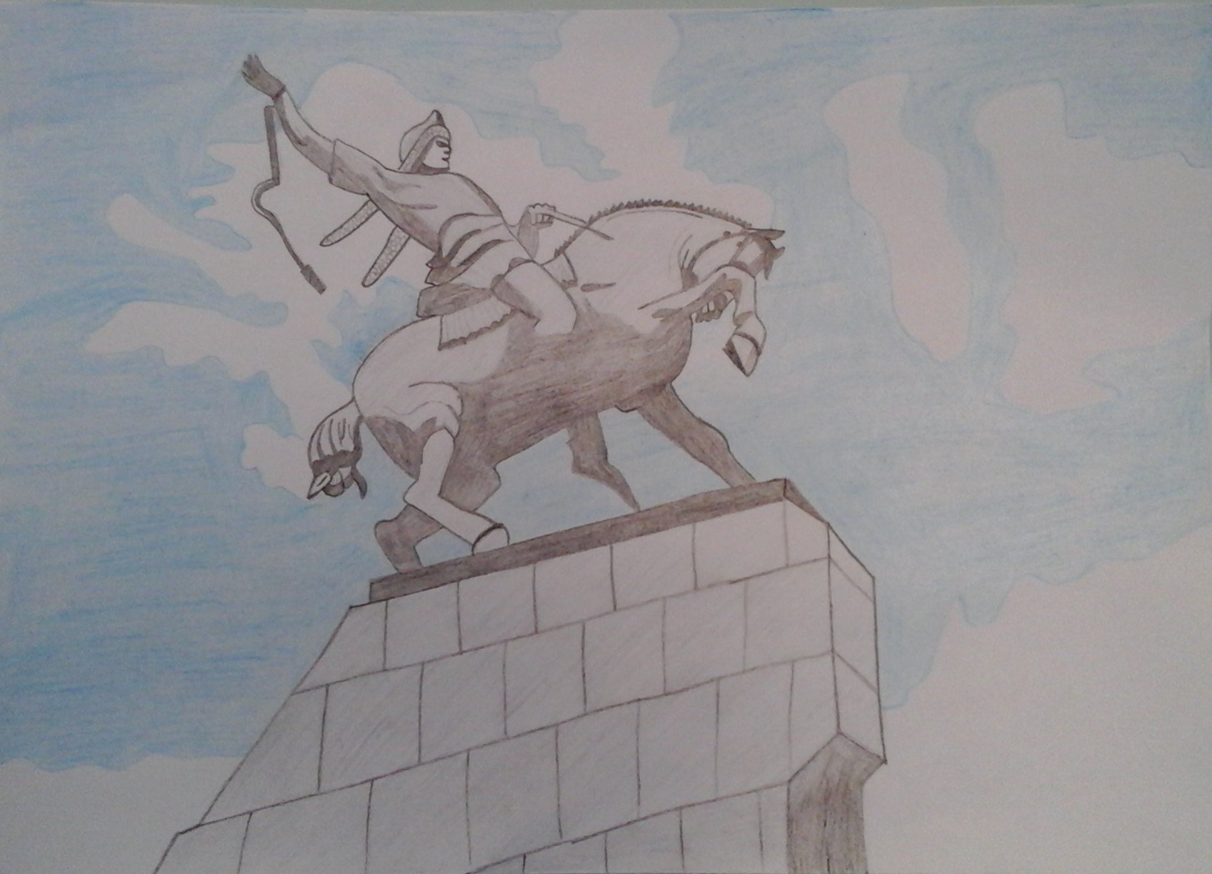 Рисунок салавата юлаева на коне