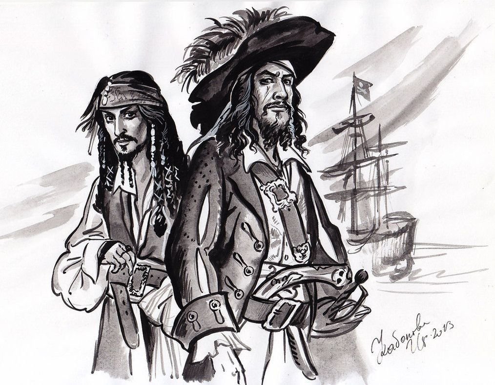Пираты карибского моря рисунки