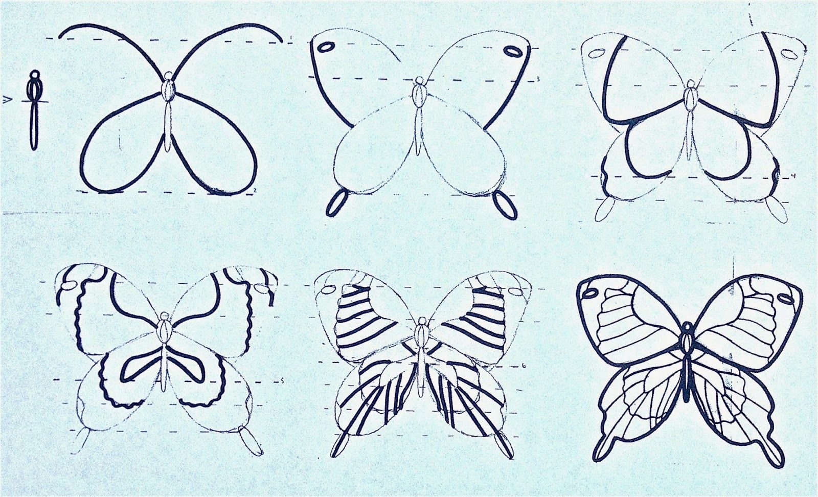 Как просто нарисовать бабочку