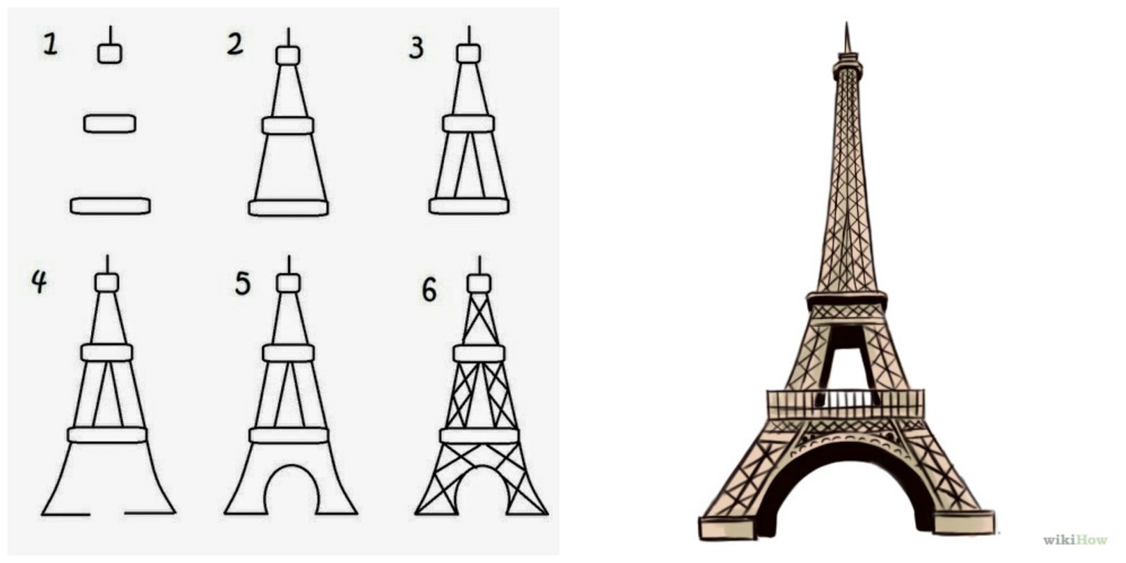 Как легко нарисовать деревяннуб строжежевую башню поэтапно