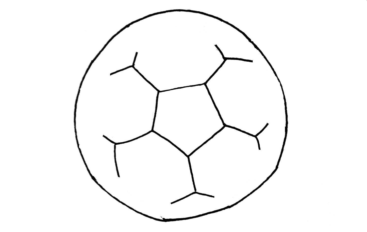 Футбольный мяч рисунок поэтапно