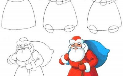 Новогодние рисунки карандашом легкие